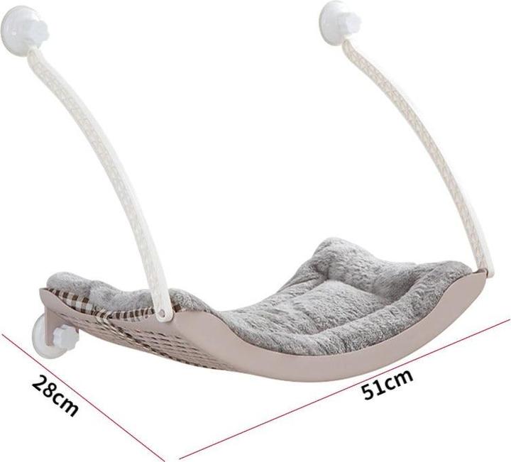 Immagine prodotto Hermex Letto per gatti amaca appesa Cesto per gatti Nido per gatti Divano per gatti grigio (Gatto)