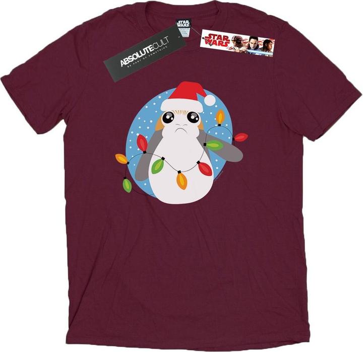 Immagine prodotto Star Wars The Last Jedi Porg Christmas Lights Maglietta Uomo (XL)