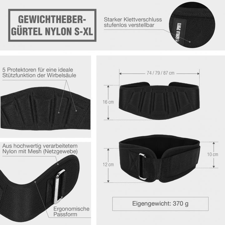 Produktbild Gorilla Sports Gewichthebergürtel Profi