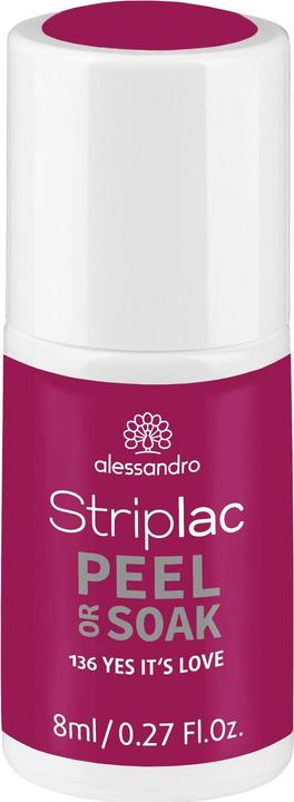 Alessandro Striplac Peel or Soak Yes it's love 8 ml (Altrosa, Rosa, Abziehbarer Nagellack)