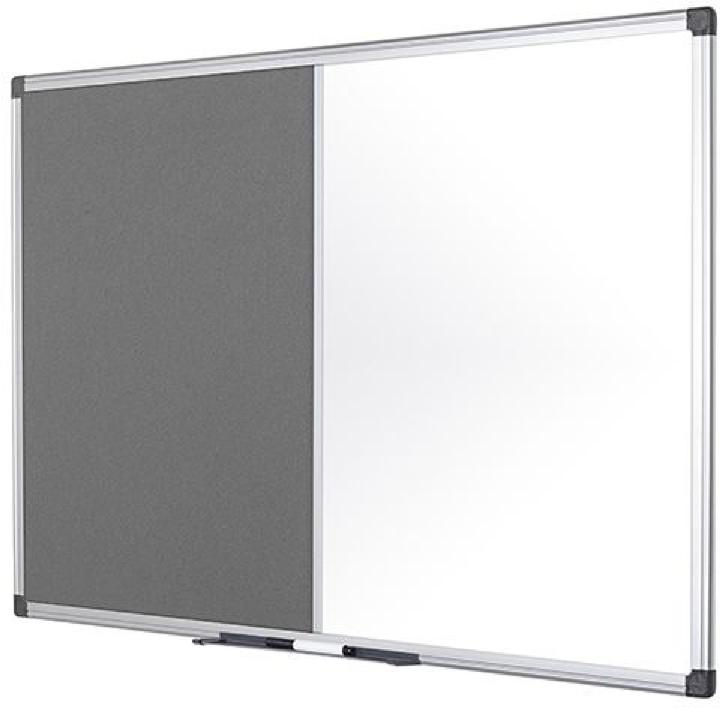 Actual product image Bi-Office Combination board MAYA, combined pinboard and whiteboard, cork or felt, various sizes (150 x 120 cm)