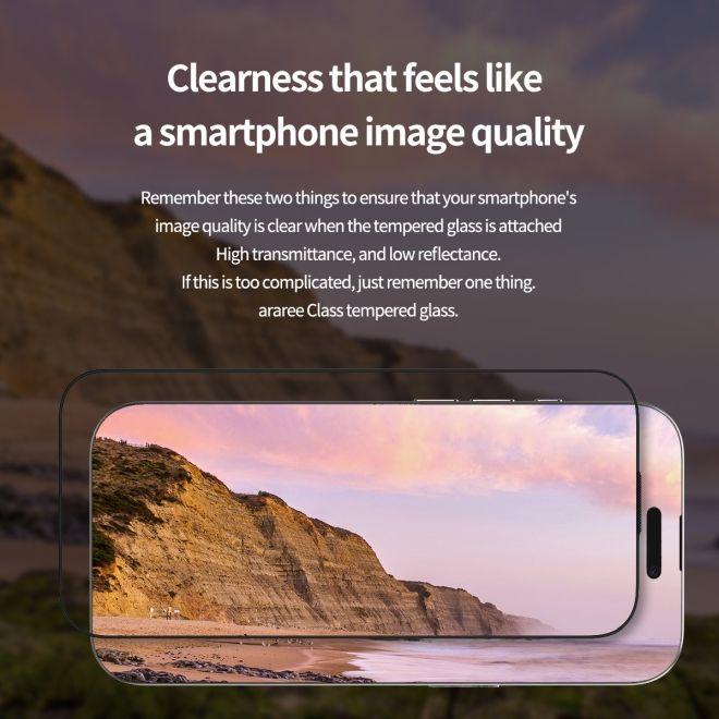 Produktbild Araree CLASS Panzer Glas Displayschutz Easy Install Kit (1 Stück, Apple iPhone 16 Pro)