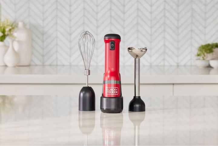 Produktbild Black & Decker Stabmixer Kitchen Wand Rot, 2-teilig
