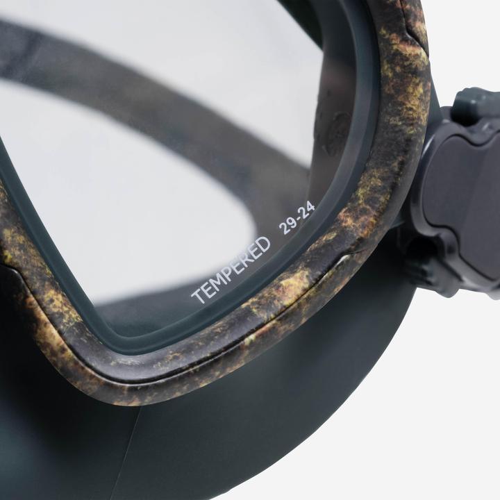 Produktbild Subea Tauchmaske Apnoetauchen Antibeschlag kleines Volumen - 500 Dual LV camouflage