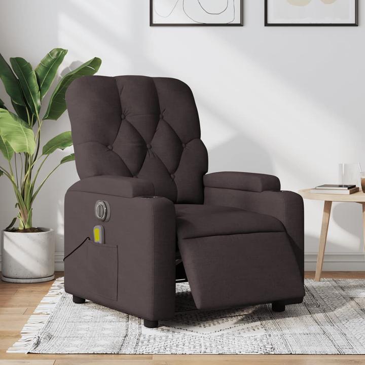 Produktbild VidaXL Massagesessel Fernsehsessel Relaxsessel Elektrisch Dunkelbraun Stoff