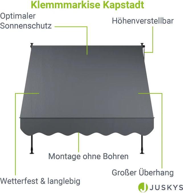 Actual product image Juskys Klemmmarkise Kapstadt (2 m)