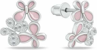 Productafbeelding Brilio Zilver - Schattige Peppa Pig Zilveren Oorbellen EA1088W