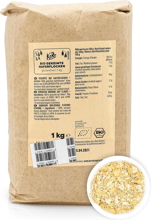 Actual product image KoRo Sprouted organic small leaf oat flakes (1000 g)