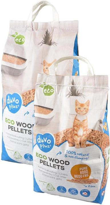 Immagine prodotto Duvoplus Lettiera per gatti Eco pellet di legno 3,6 kg (Biodegradabile, Non agglomerante, 3.60 kg)