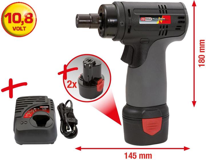 Produktbild KS Tools Akku-Hochleistungs-Schleifer, 22.000 U/min 10,8V, mit 2 Akkus und 1 Ladegerät