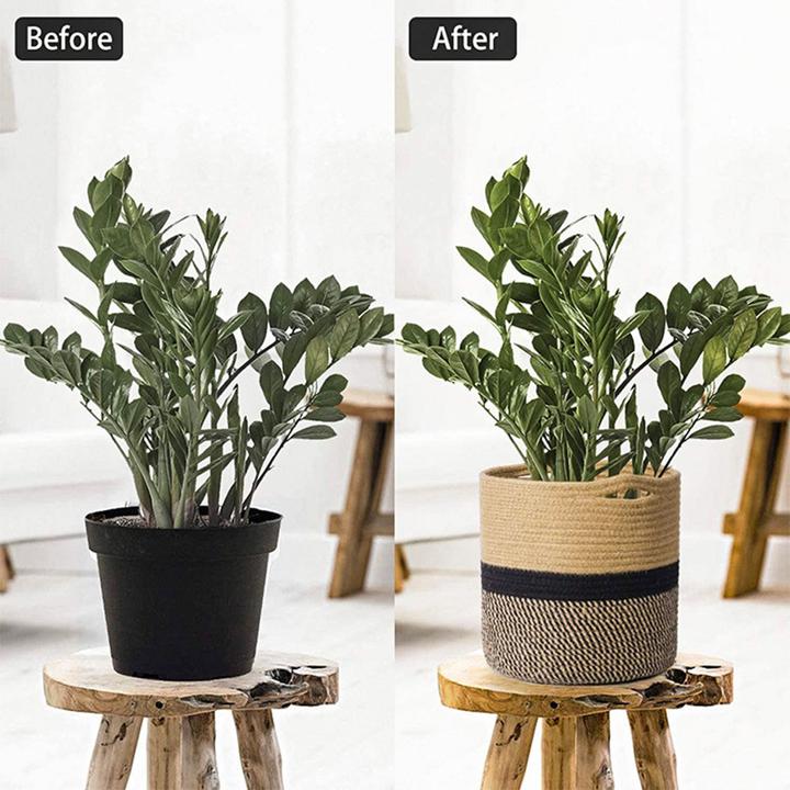 Actual product image Intirilife Cotton Rope Laundry Basket (8 l)