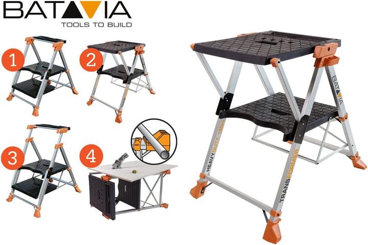 Image du produit Batavia Établi 4 en 1 & marchepied Transformer (70 cm, 16 cm)