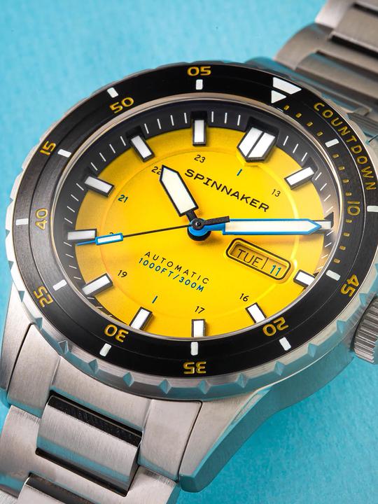 Image du produit Spinnaker SP-5099-33 Montre Hommes Hass Automatique Diver 43mm 30ATM (Montre de plongée, Lunette tournante à gauche, 43 mm)