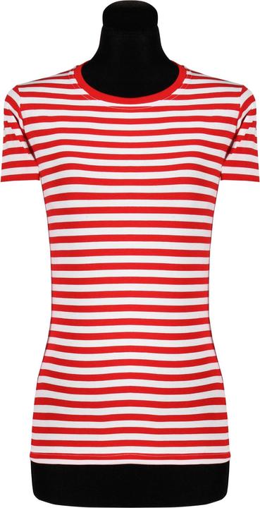 Actual product image Thetru Damen Ringelshirt kurzarm rot-weiss – alltagstauglich (M)