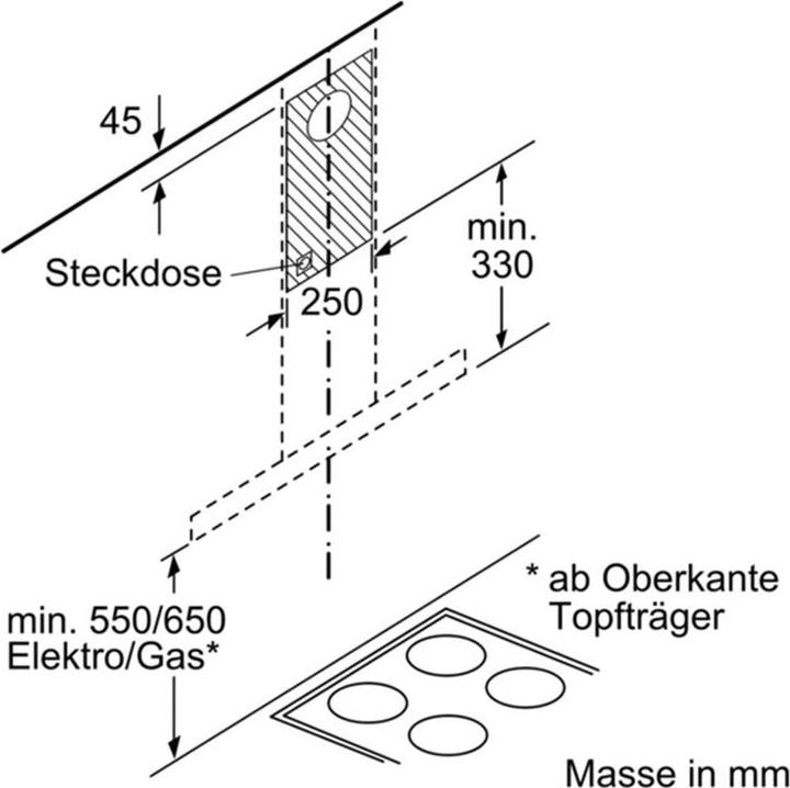 Actual product image Bosch Hausgeräte DWB67FM50 (Wall hood)