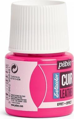 Actual product image Pebeo SetaCuir leather colours (Fluorescent pink, 45 ml)