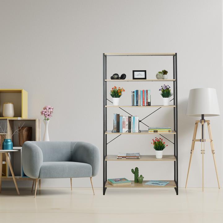 Immagine prodotto Relaxdays Scarpiera 6 ripiani design industrial (95 x 35 x 180 cm)