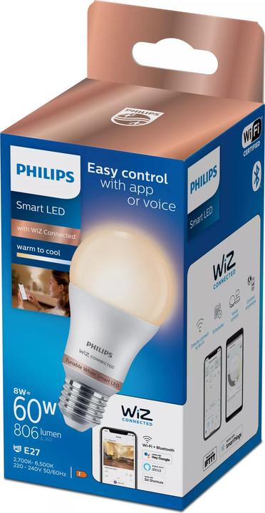 Immagine prodotto Philips Tunable White Smart LED (E27, 8 W, 806 lm, 1 x, F)
