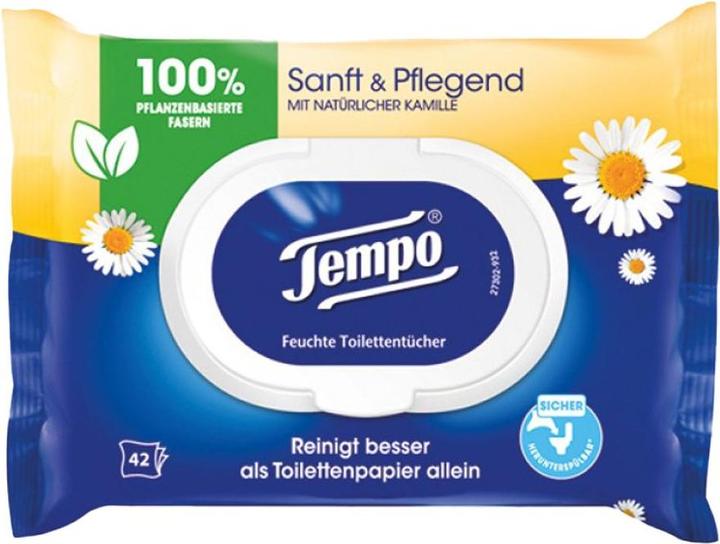 Actual product image Tempo Wet wipes gentle&caring chamomile (42 Piece)