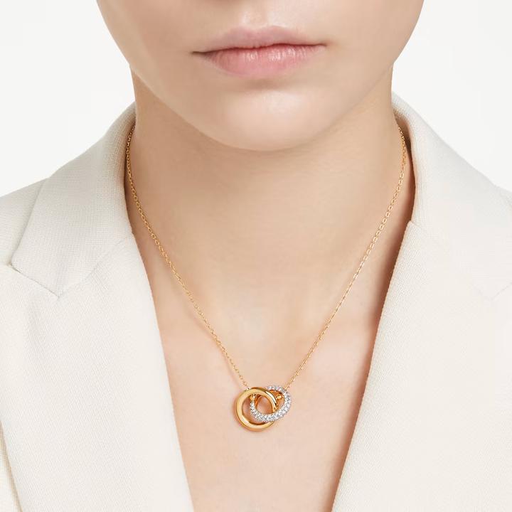 Image du produit Swarovski Collier dextera anneau enchevêtré blanc or (Métal Swarovski, 38 - 45 cm)
