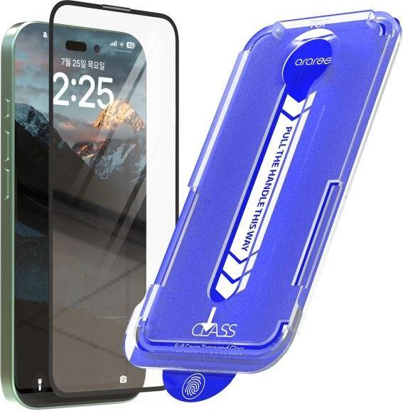 Produktbild Araree CLASS Panzer Glas Displayschutz Easy Install Kit (1 Stück, Apple iPhone 16)