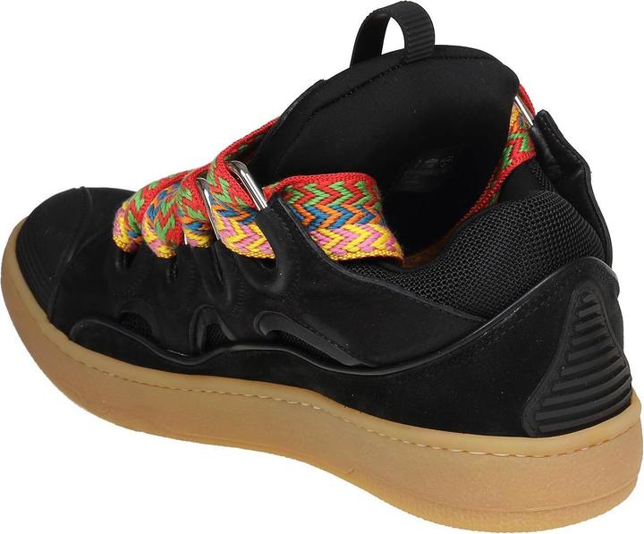 Produktbild Lanvin curb sneakers in leather and suede with multicolor laces (45)
