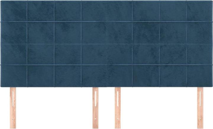 Produktbild VidaXL Kopfteile 2 Stk. Dunkelblau 100x5x78/88 cm Samt,Farbe (200 x 5 x 88 cm)