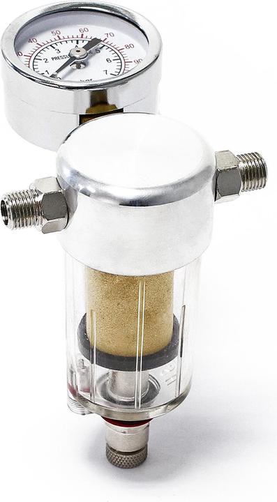 Immagine prodotto Wiltec Ricambio compressore per aerografo Mini filtro aria e separatore d'acqua Manometro 9,51 mm (1/8")