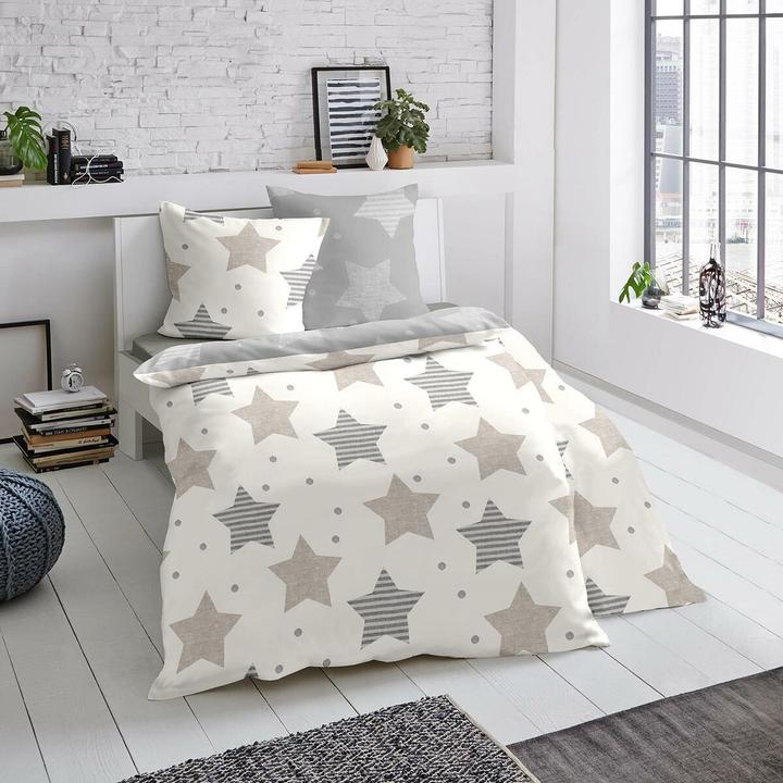 Image du produit Traumschlaf Étoiles (Set de linge de lit, 155x200 cm + 80x80 cm)