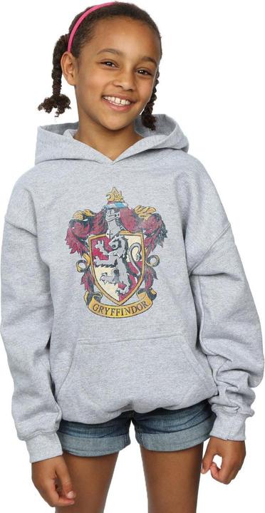 Actual product image Girls Gryffindor Distressed Crest Hoodie (128)