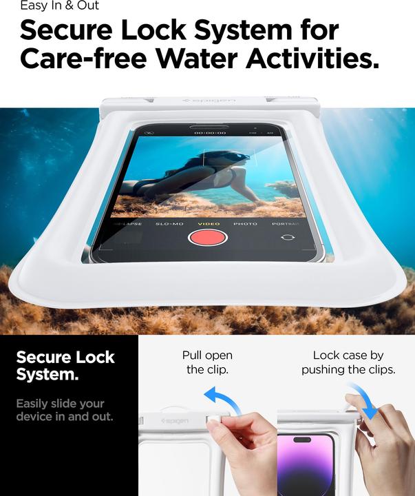 Productafbeelding Spigen Aqua Shield Waterdichte Drijvende Koffer A610 2 Pak, wit ACS06017 (Universeel)