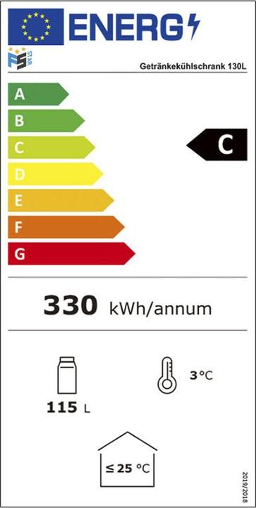 Label énergétique Fs-Star Getränkekühlschrank 115 Liter (115 l)