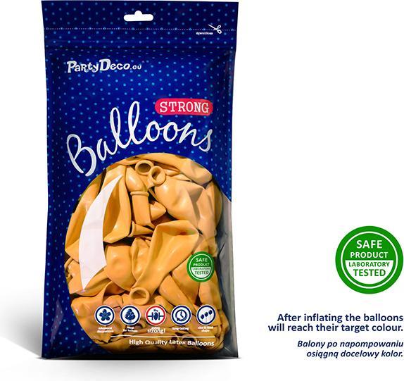 Actual product image Partydeco Strong Balloons 30cm, Pastel Honey Yellow (1 pkt / 50 pc.)