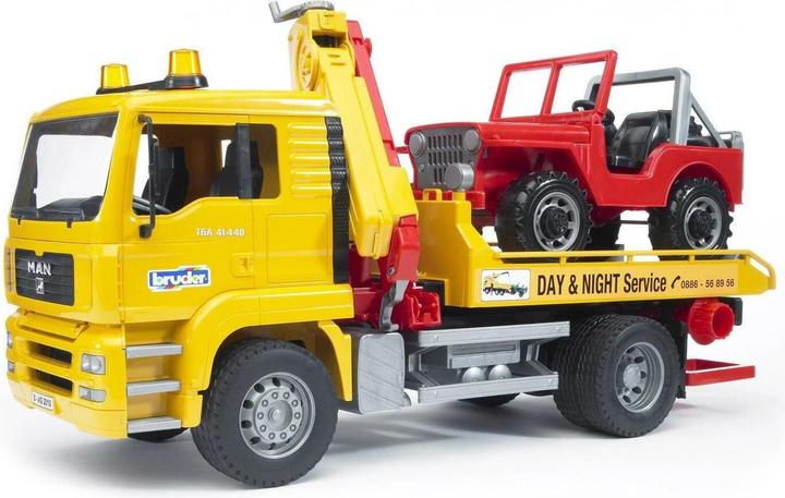 Bruder Man Abschlepp-LKW mit Geländewagen