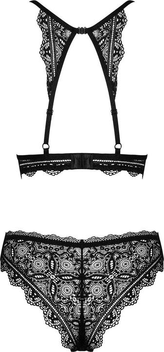 Image du produit Obsessive Renelia Ensemble 2 pièces en dentelle avec soutien-gorge - Noir (L)