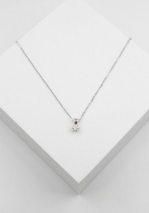 Image du produit Muau Pendentif (Or blanc 750 Diamant 0.02ct. 9x5mm)