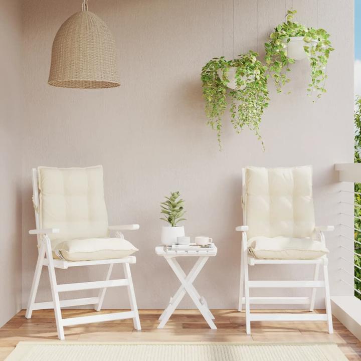 Actual product image VidaXL Low backrest cushions 2 pcs. Oxford fabric (100 x 50 x 7 cm)