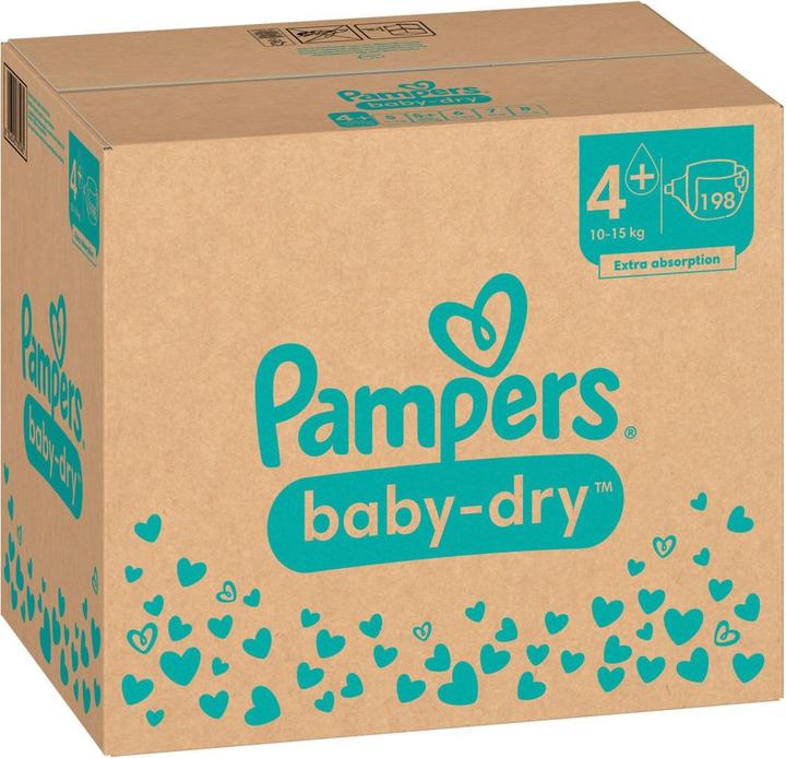 Produktbild Pampers Baby-Dry (Gr. 4+, Monatsbox, 198 Stück)