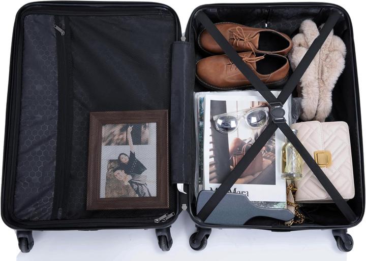 Produktbild Travelhouse 3-teiliges Hartschalen-Kofferset (87 l, Handgepäck (bis 50l), M (50 - 90l), L (90 - 115l))