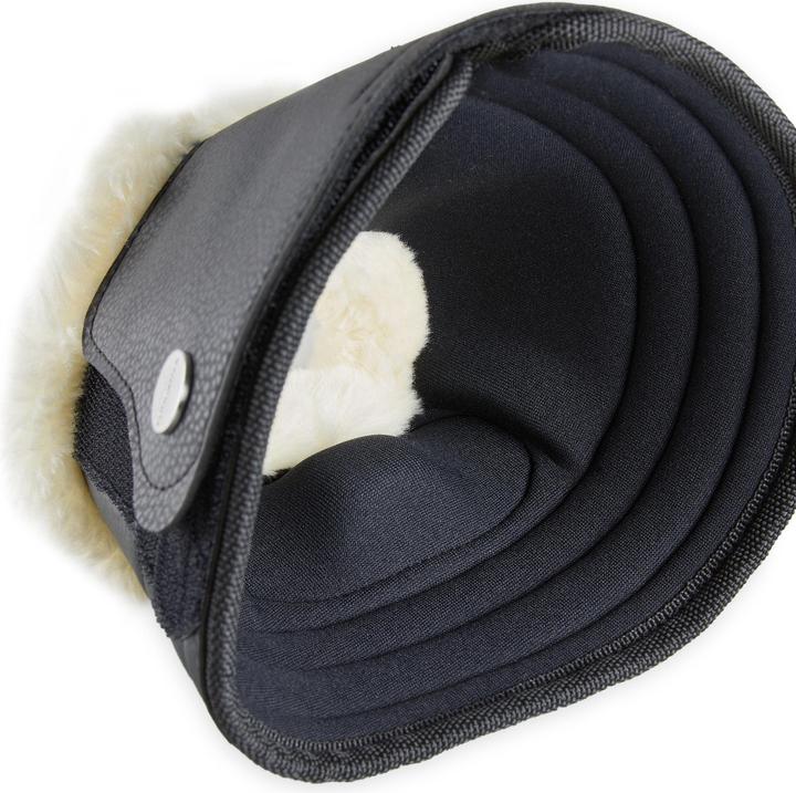 Produktbild Fouganza Hufglocken offen Synthetik-Lammfell Pferd/Pony - 500 schwarz