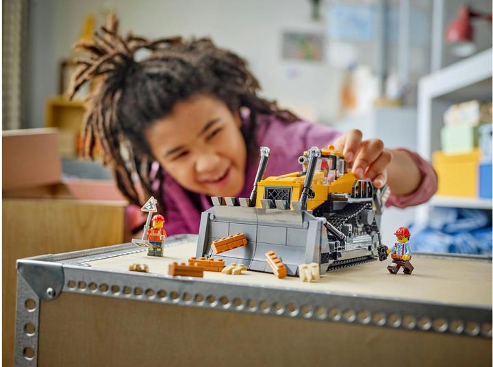 Produktbild LEGO Gelber Bulldozer mit Frontlader (60466, LEGO City)
