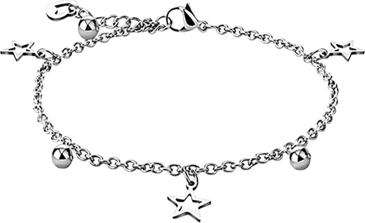 Actual product image Star Piercing Silver necklace with baubles and stars (Surgical steel 316L)