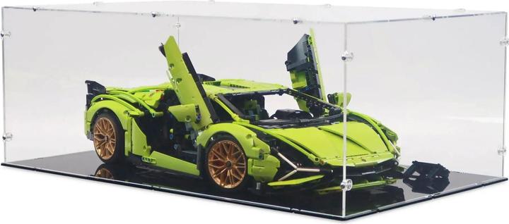 Produktbild iDisplayit Acryl-Display XL für LEGO® 42083 Bugatti Chiron (mit schwarzem Boden)