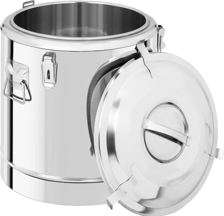 Actual product image Royal Catering Thermobehälter Edelstahl Thermobox Warmhaltebehälter Speisen Ablasshahn 40 L (40 l)