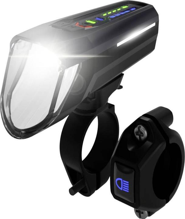 Actual product image Fischer Bicycle headlight LED battery-powered Black