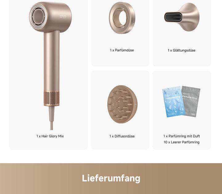 Actual product image Dreame Hair Dryer Glory Mix (golden)