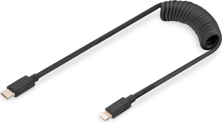 Immagine prodotto Digitus Cavo a spirale da USB 2.0 - USB - C a Lightning (1 m, USB 2.0)