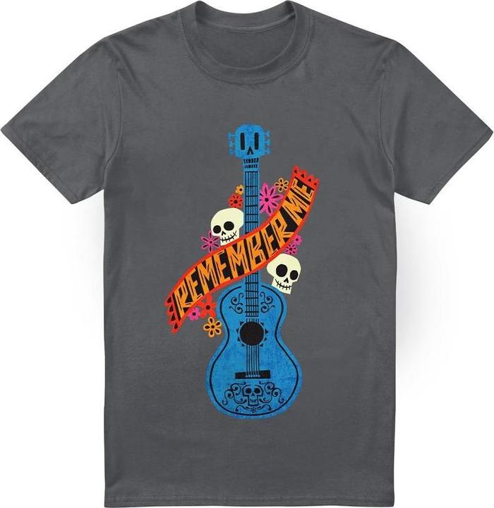Actual product image La Maison du Coco Mens Remember Me Guitar With Skulls T-Shirt (XL)