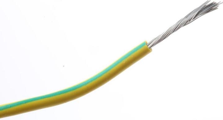 Actual product image Rs Pro Yellow/green rubber wire,10A 100m (100 m)