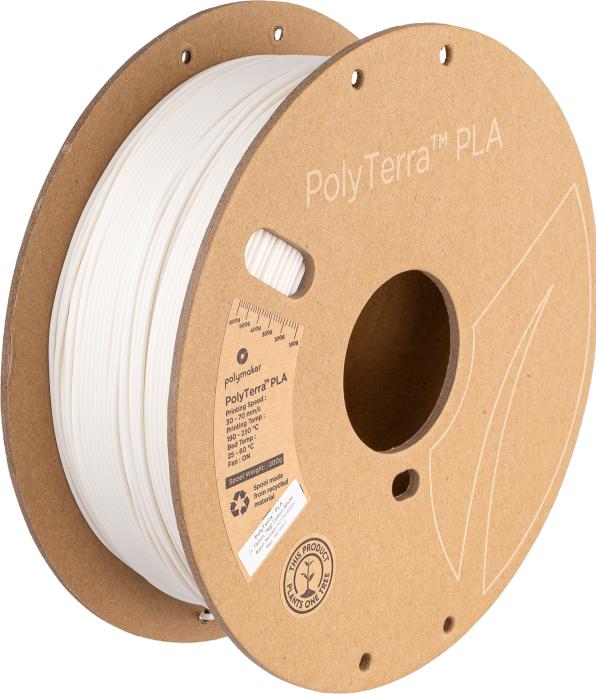 Actual product image Polymaker PolyTerra (PLA, 2.85 mm, 1000 g, White)